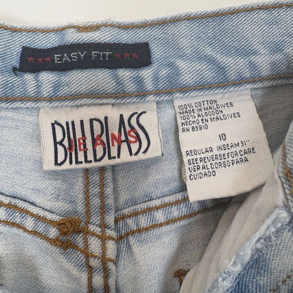 Bill Blass Vintage High Rise Mom Jeans Size 10 Easy Fit Straight Leg Light Wash - Picture 4 of 13